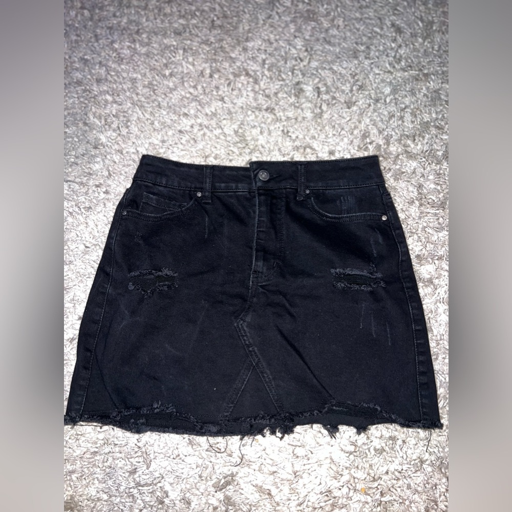 Women’s Black Denim Skirt